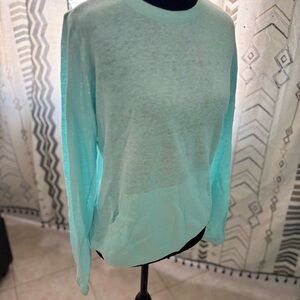 Banana Republic Green Relaxed Long Sleeve Crew Neck Sweater